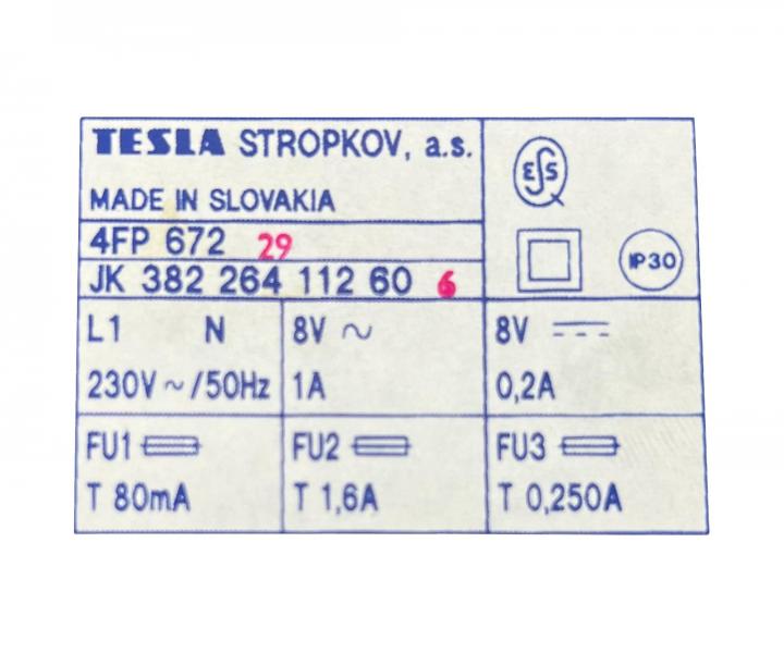 Zasilacz Tesla 4 FP 672 29, IP30 - szary