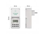 Timer - cyfrowa wtyczka zewntrzna Emos P5507N, IP44