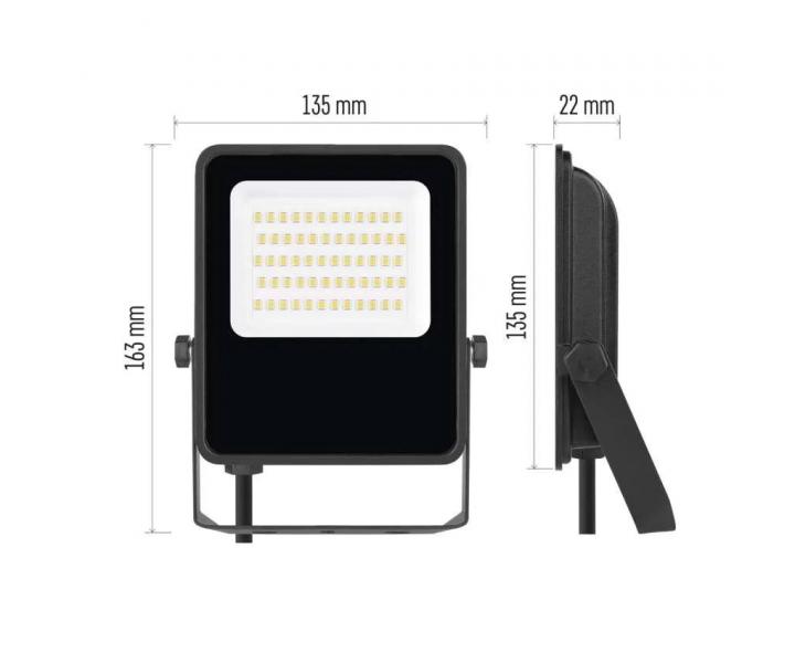 Reflektor LED Emos Visio ZS2533, IP65, 30 W, czarny, neutralna biel.