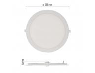 Okrge wpuszczane owietlenie LED Emos Nexxo ZD1155, biae, 25 W - neutralna biel