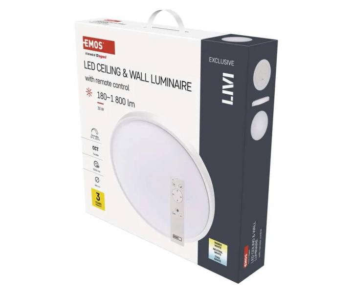 Okrge wpuszczane owietlenie LED Emos Livi ZM5162, 40 cm, 30 W, ciepa-zimna biaa, ciemnialne