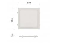 Kwadratowa oprawa LED Emos Nexxo ZD2155, IP40, 25 W, neutralna bia�a