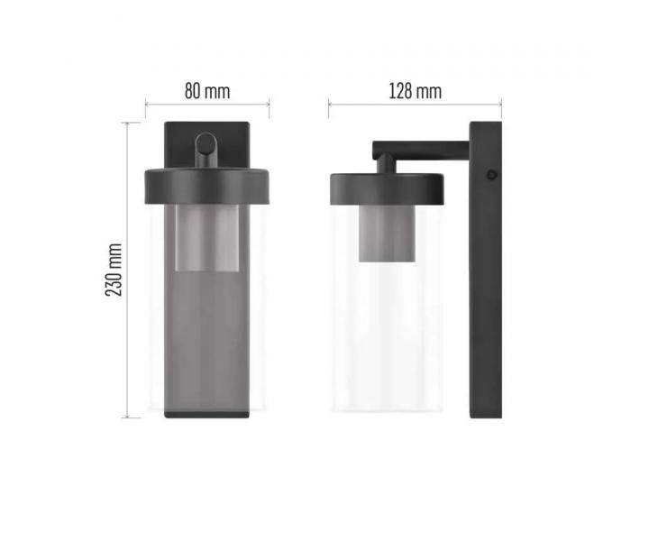 Owietlenie cienne ogrodowe Emos Zala ZGC010P, IP44, E27, 15 W