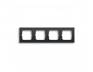 Ramka czterokrotna do monta�u pionowego i poziomego ABB Future 1754-0-4422 - mechowa czarna
