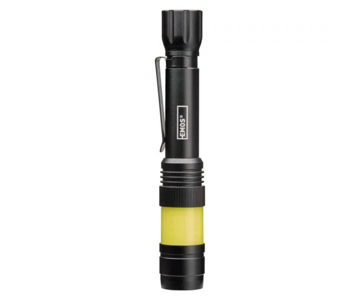 Lampa na baterie metalowa Emos P3112 360 COB LED, 270 lm, 2x AA