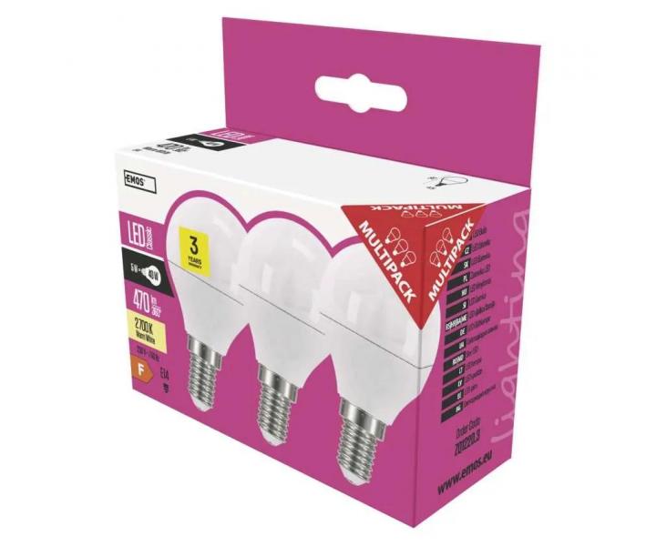 �ar�wka LED Emos Classic Mini Globe, E14, 5W (40 W), ciep�a bia�a - 1 szt.