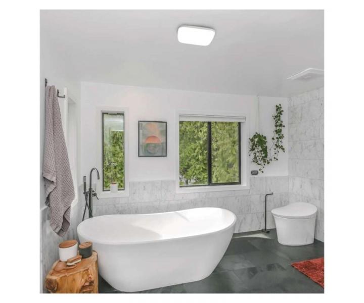 LED wpuszczane owietlenie Dori, kwadratowe biae 24,5W n.b., IP54 Emos ZM4314