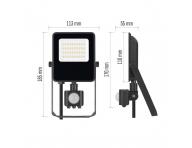 Reflektor LED Emos Visio ZS2923, IP54, 20 W, czarny - biaa neutralna