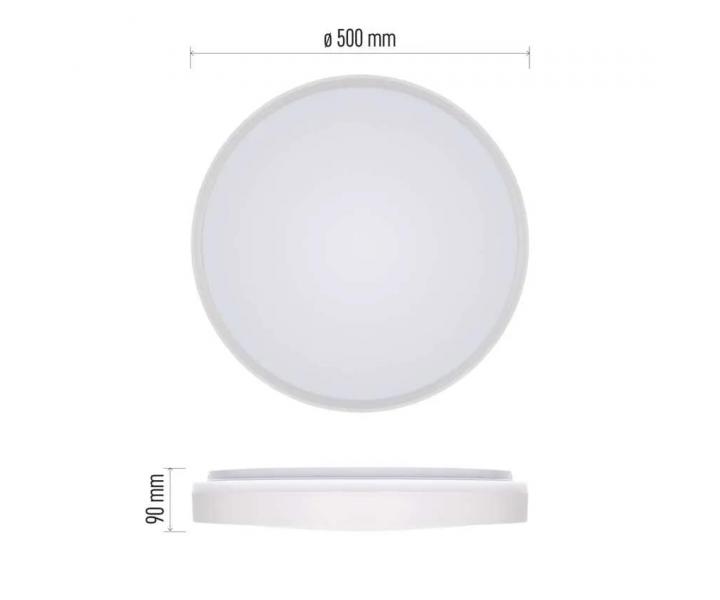 Okrge wpuszczane owietlenie LED Emos Livi ZM5163, 50 cm, 45 W, ciepa-zimna biel, ciemniane