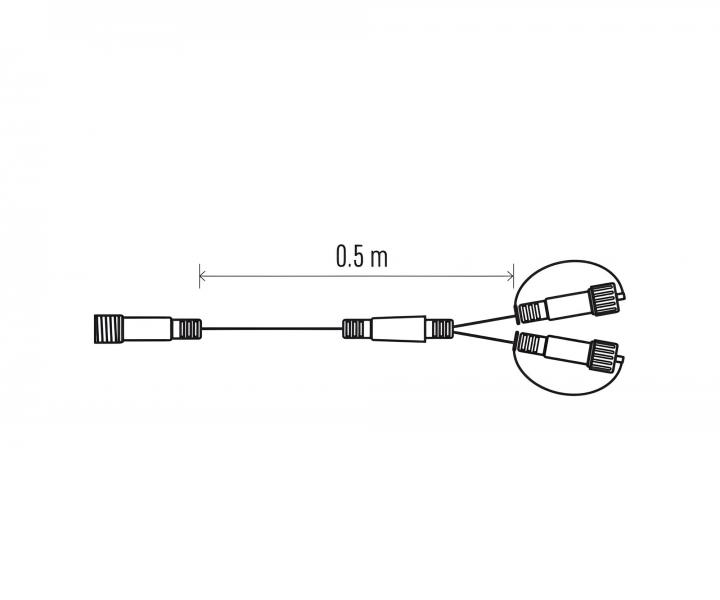 Rozdzielacz do �a�cuch�w ��cz�cych Emos Standard D1ZB03, na zewn�trz i wewn�trz - 0,5 m