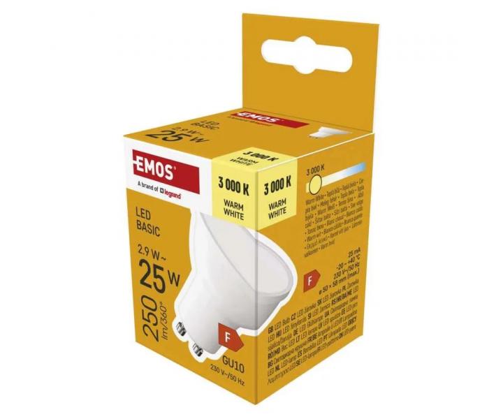 arwka LED Emos Basic MR16 ZL8F02, GU10, 2,9 W (25 W), ciepa biaa