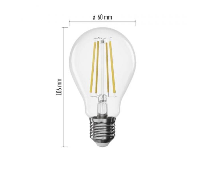 arwka LED Emos Filament A60 ZF5254D, E27, 7,5 W (75 W) - biaa neutralna / ciemniana
