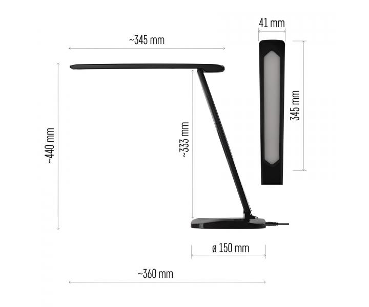 Lampa biurkowa LED Emos Chase Z7619B, 7,2 W - czarna
