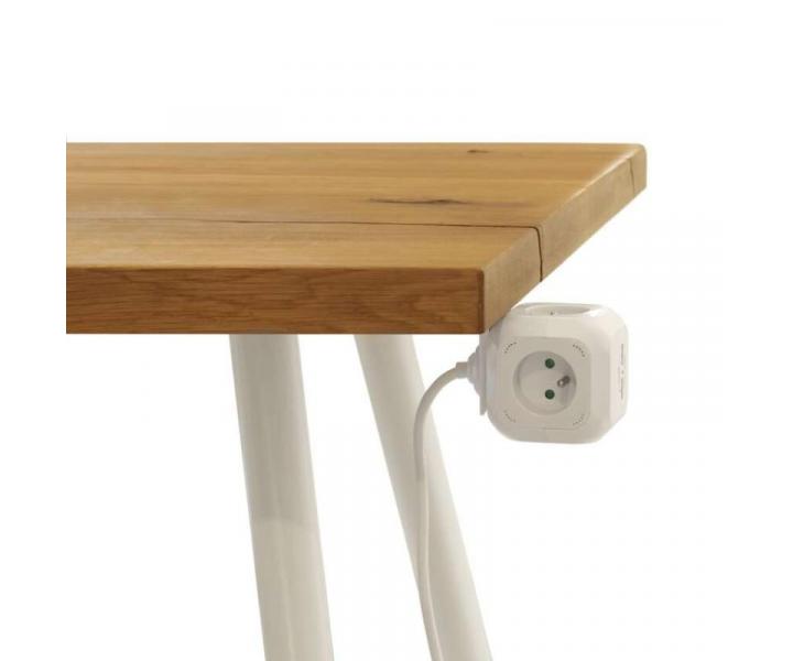 Przeduacz - kostka 1,9 m / 4 gniazdka / biay / PVC / z USB / 1 mm2 Emos P04119U