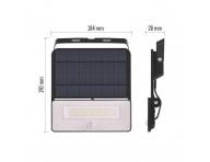 Reflektor solarny LED z czujnikiem ruchu Emos Solo ZG122S, IP54, 1600 lm, czarny - biaa neutralna