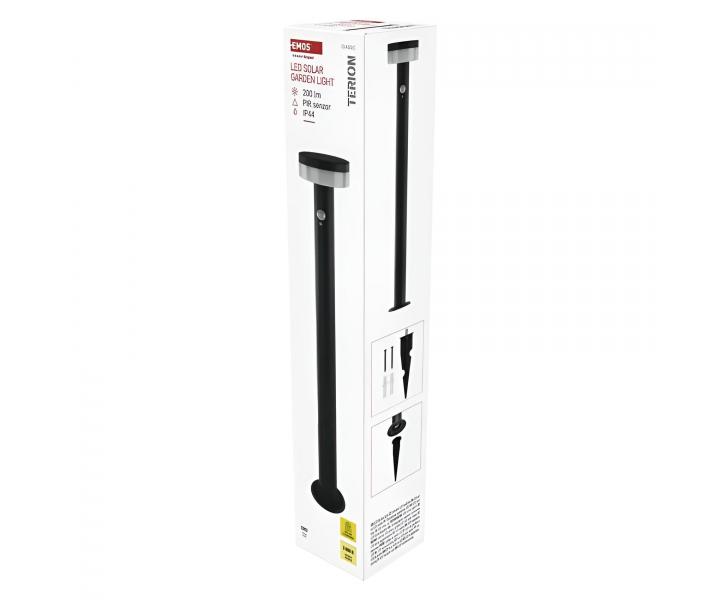 LED ogrodowa solarna lampa supkowa z czujnikiem Emos Terion ZGJ0F4S, IP44, 2 W, ciepa biaa - 80 cm