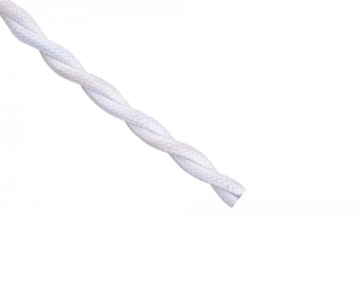 Kabel pleciony 2x0,75 Precon, oplecione pojedyncze przewody, biay (do niebieskiego)