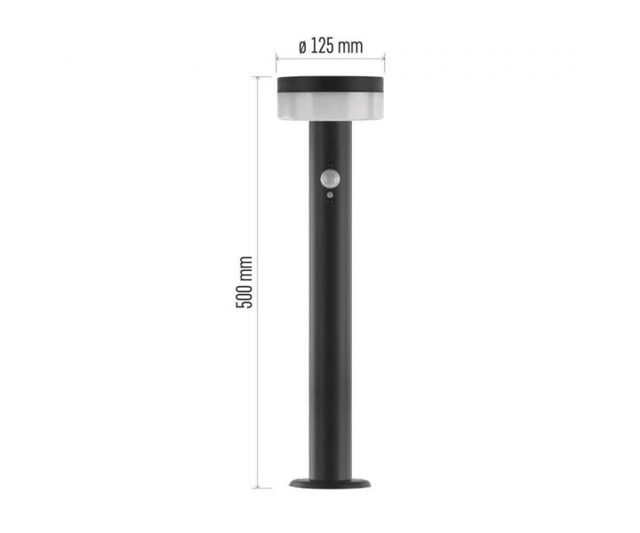 LED ogrodowa solarna lampa supkowa z czujnikiem zmierzchu Emos Terion ZGJ0B4S, IP44, 2 W, ciepa biaa