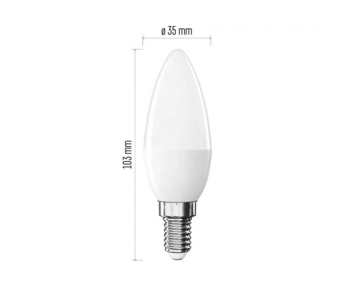 arwka LED wieczka Emos Classic E14, 6,5 W (60 W) neutralna biaa