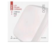 LED wpuszczane owietlenie Dori, kwadratowe biae 24,5W n.b., IP54 Emos ZM4314