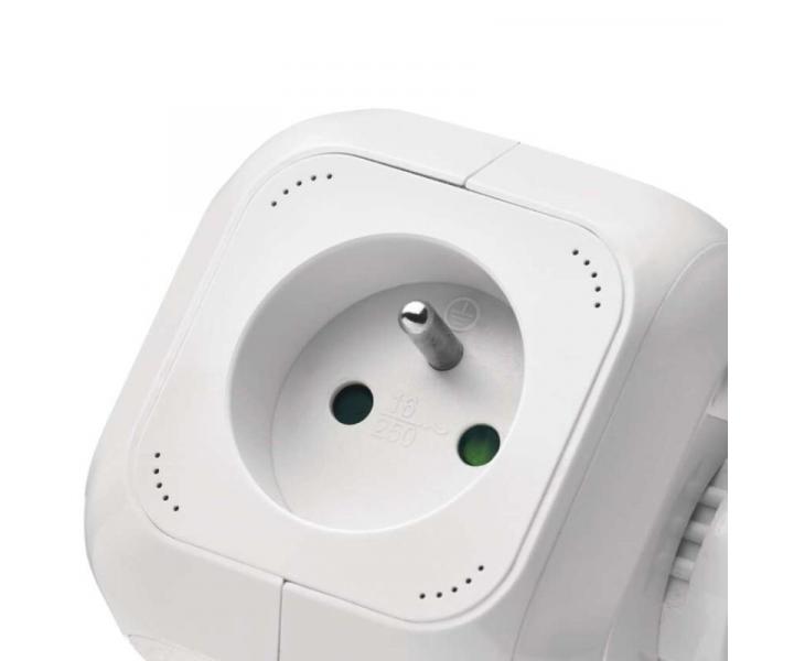 Przeduacz - kostka 1,9 m / 4 gniazdka / biay / PVC / z USB / 1 mm2 Emos P04119U
