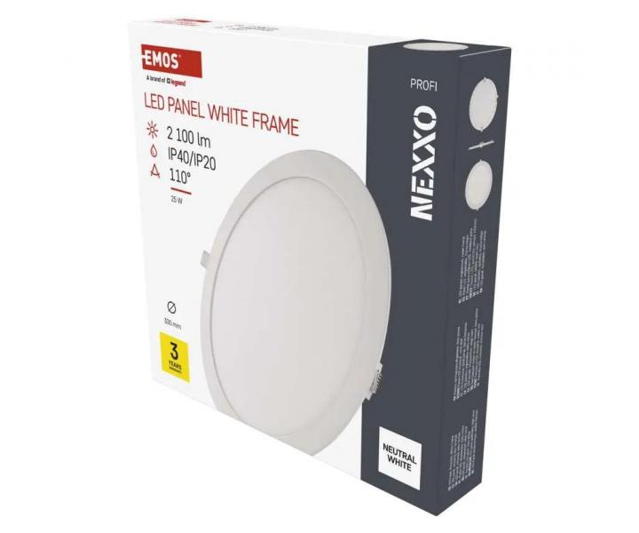 Okrge wpuszczane owietlenie LED Emos Nexxo ZD1155, biae, 25 W - neutralna biel
