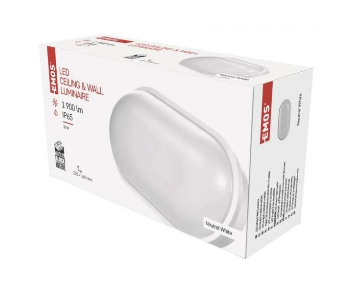 LED oprawa sufitowa Emos Qari ZM3020, 20 W, IP65 - biaa neutralna