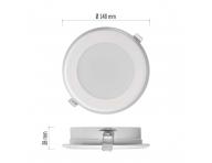 Okrge wpuszczane LED owietlenie Emos Extensio ZD1322, 13 W, neutralna biel