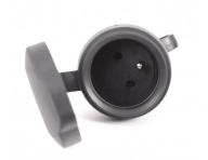 Wtyczka gumowa Fanton 80052, IP44, 16 A, 2P - czarna