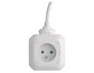 Przeduacz - kostka 1,9 m / 4 gniazdka / biay / PVC / z USB / 1 mm2 Emos P04119U