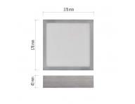 LED wpuszczane owietlenie NEXXO, kwadratowe, srebrne, 12,5W, z moliwoci zmiany CCT Emos ZM6233