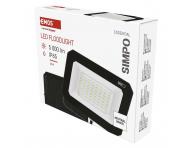 Reflektor LED Emos Simpo ZS2243, IP65, 50 W, czarny - biaa neutralna