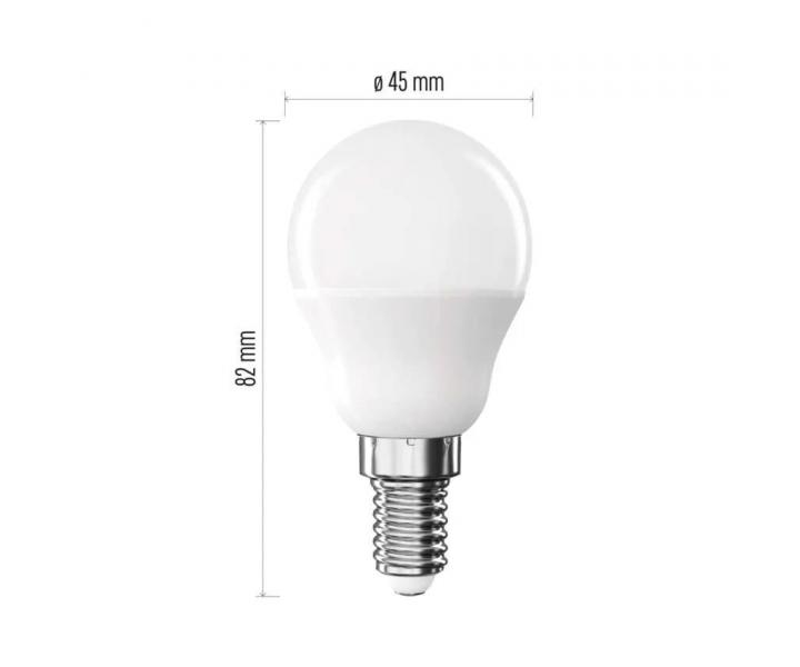 arwka LED Emos Classic Mini Globe, E14, 4,2 W (40 W), ciepa biaa