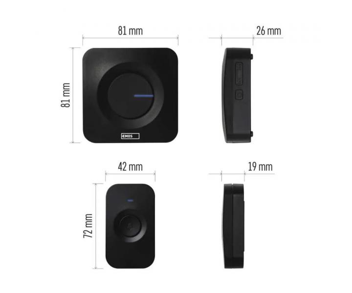 Bezprzewodowy dzwonek do domu Emos P5728 IP56