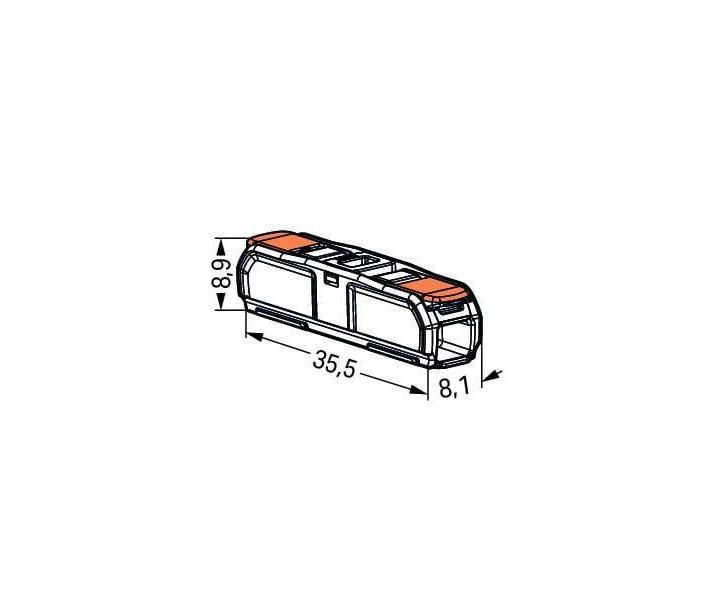 Zczka z dwigni czca inline Wago 221-2411 - 2x4 mm2