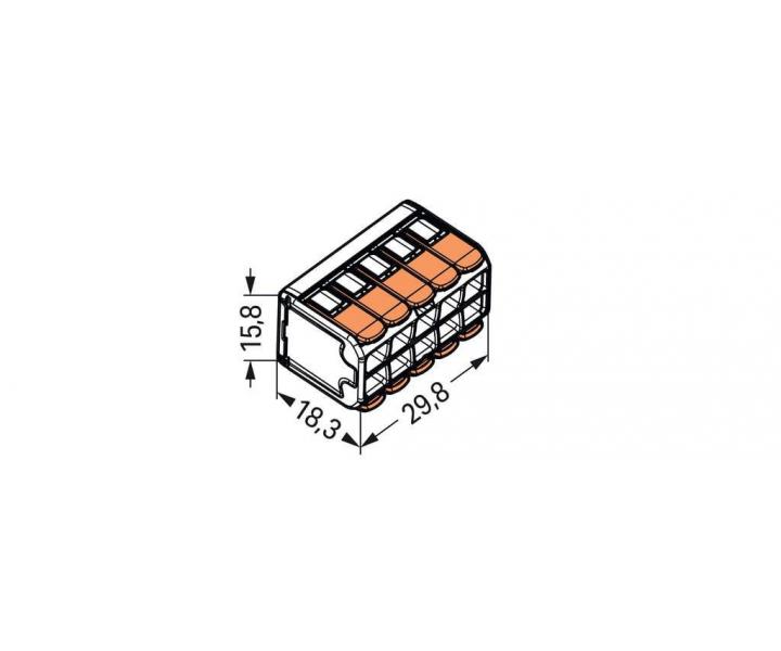 Zczka z dwigni Wago 221-420 - 10x4 mm2