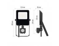 Reflektor LED z czujnikiem ruchu Emos Visio ZS2913, IP54, 10 W, czarny - biaa neutralna