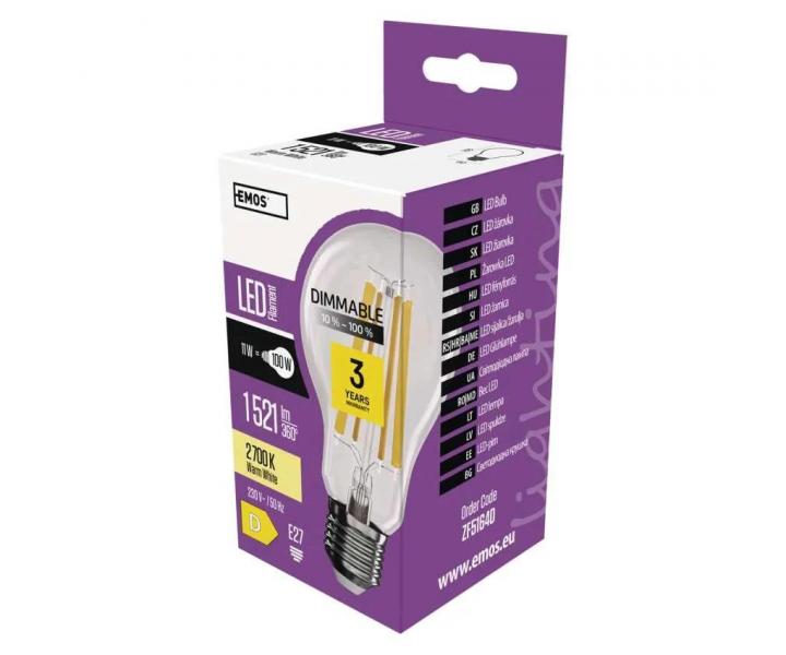 arwka LED Emos Filament A60 ZF5164D, E27, 11 W (100 W), ciepa biaa - ciemniana