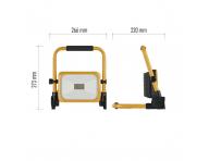 Przenony reflektor LED z adowaniem Emos Acco ZS2822, IP54, 20 W, zimna biel
