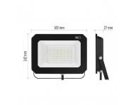 Reflektor LED Emos Simpo ZS2243, IP65, 50 W, czarny - biaa neutralna