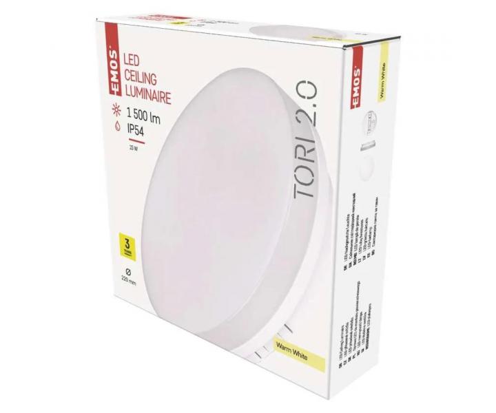 Okrge wpuszczane owietlenie LED Emos Tori ZM4121, IP54, 15 W, ciepa biel