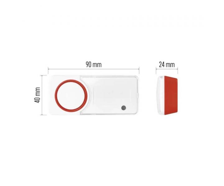 Bezbateryjny zewn�trzny przycisk dzwonkowy Emos P5750T, przeznaczony do P5750, IP55