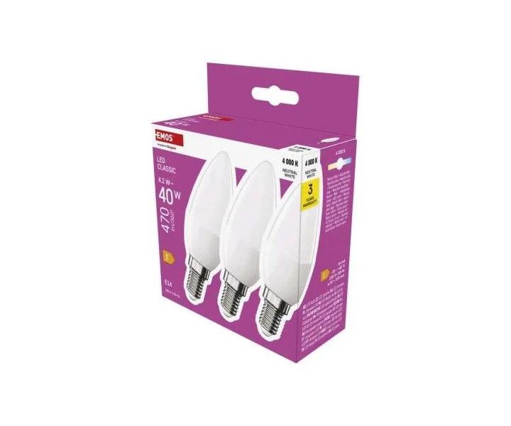 arwka LED wieczka Emos Classic, E14, 4,2 W (40 W), neutralna biaa - 1 szt.