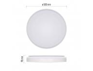 Okrge wpuszczane owietlenie LED Emos Livi ZM5163, 50 cm, 45 W, ciepa-zimna biel, ciemniane