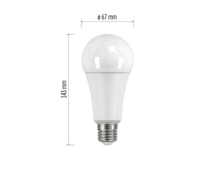 arwka LED Emos Classic A67 ZQ5173, E27, 17 W (120 W), ciepa biaa